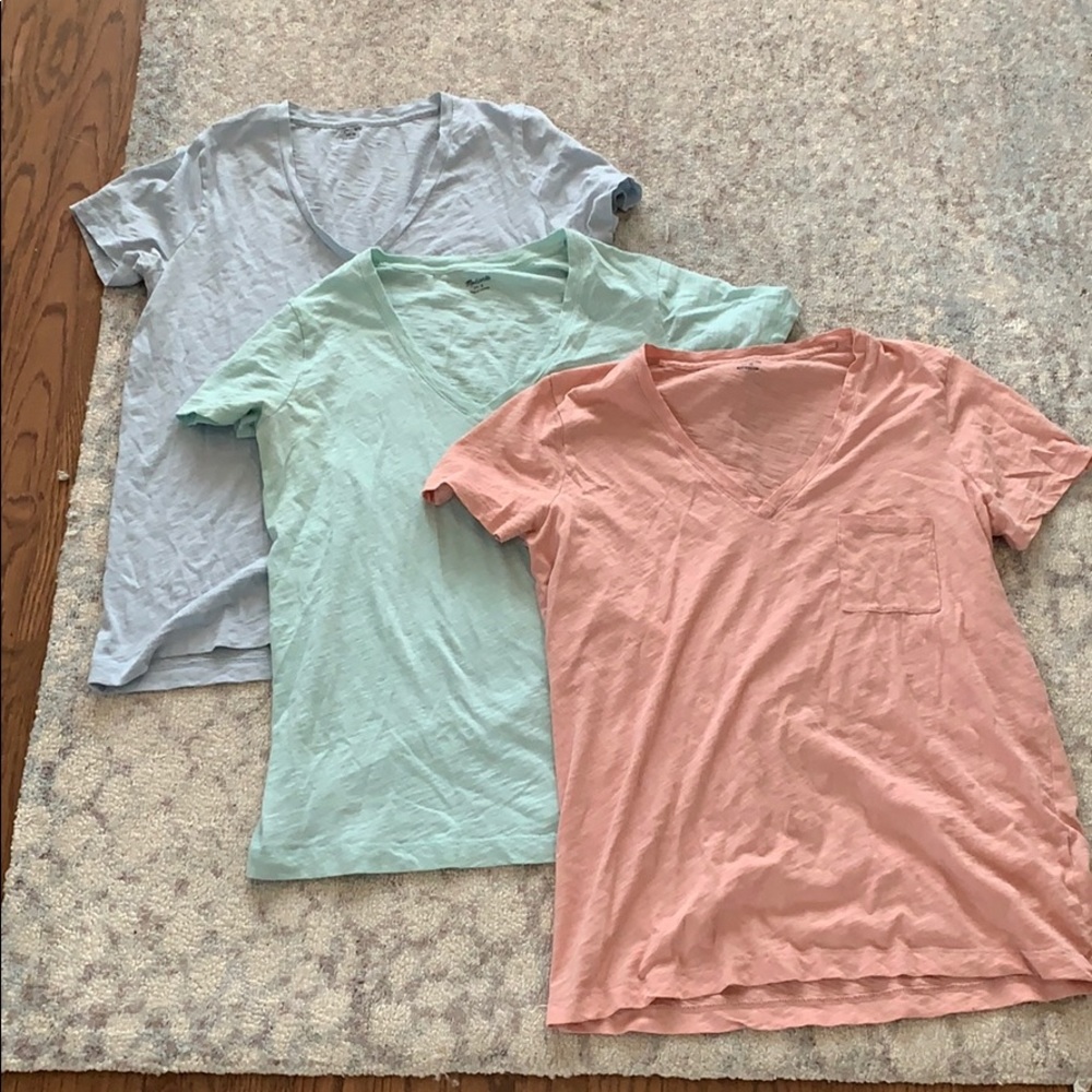 3 madewell vneck shirts! Barely worn